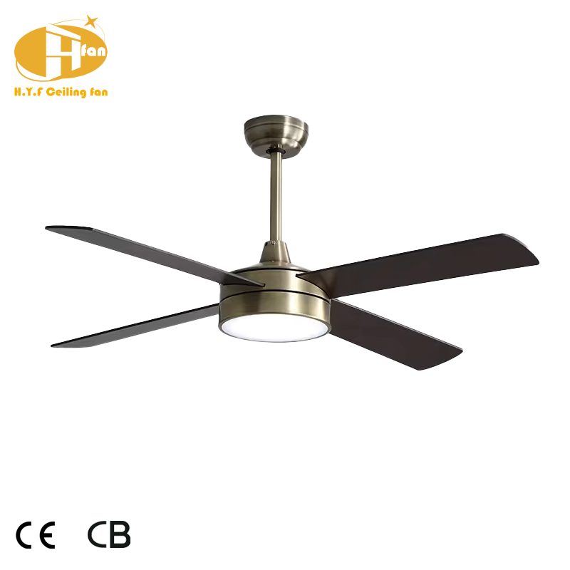 Thumbnail: 4 Blade Ceiling Fan Light Remote Silent Reversible BLDC Motor For Bedroom