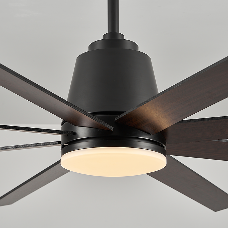Large Ceiling Fan with Light Remote Control & DC Motor for Villa High Space