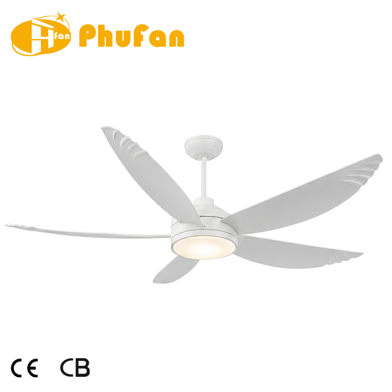 תמונה ממוזערת: Ribbed Edge 5-Blade Ceiling Fan Light Modern Decor Fan Lamp for Villa Cafe