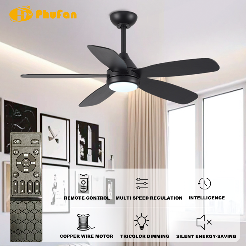 Ceiling Fan with LED Light and Remote for Dining Rooms and Lounges