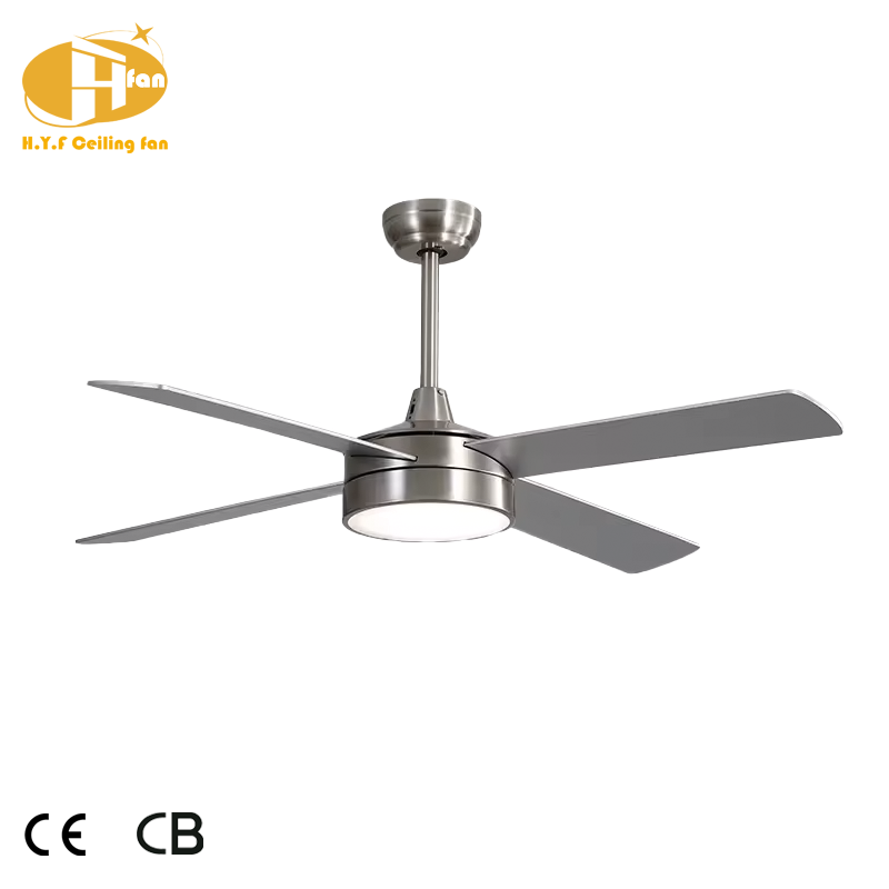 Thumbnail: 4 Blade Ceiling Fan Light Remote Silent Reversible BLDC Motor For Bedroom