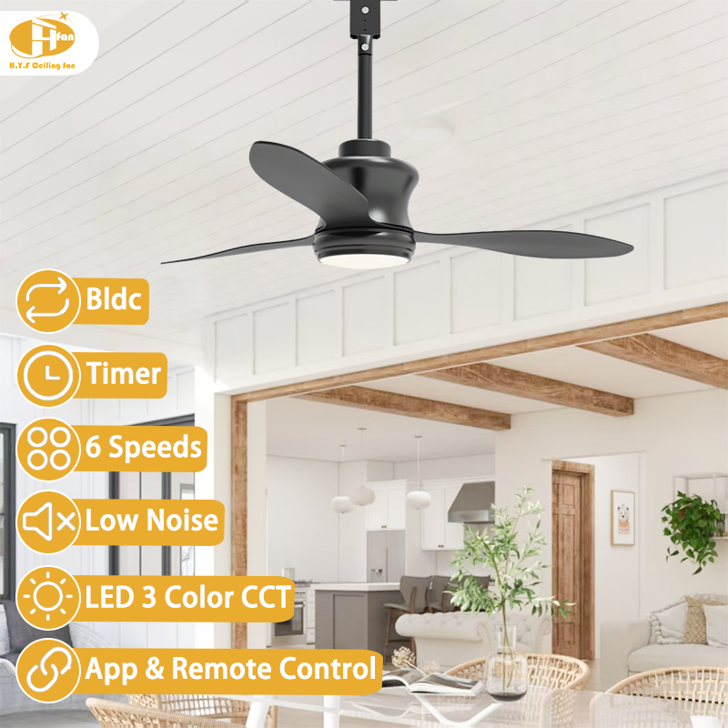 Thumbnail: IP65 3 Blade Outdoor Ceiling Fan Light Remote Silent Reversible BLDC Motor