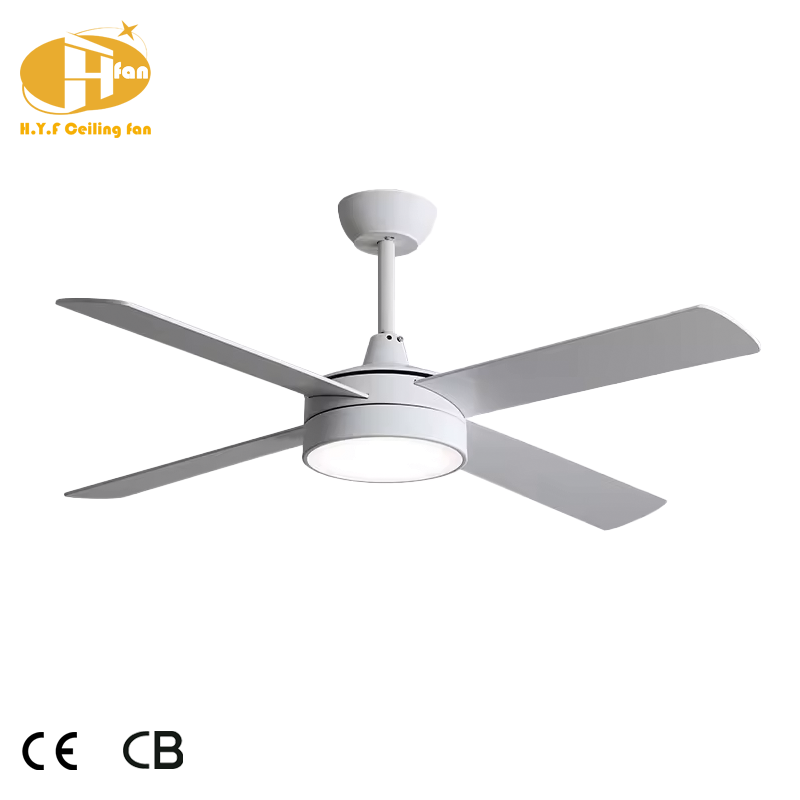 Thumbnail: 4 Blade Ceiling Fan Light Remote Silent Reversible BLDC Motor For Bedroom
