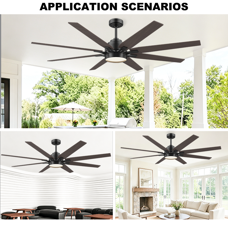 Thumbnail: Wide Coverage Wood Tone CeilingFan Light Fixture uiet Reversible Brushless Motor