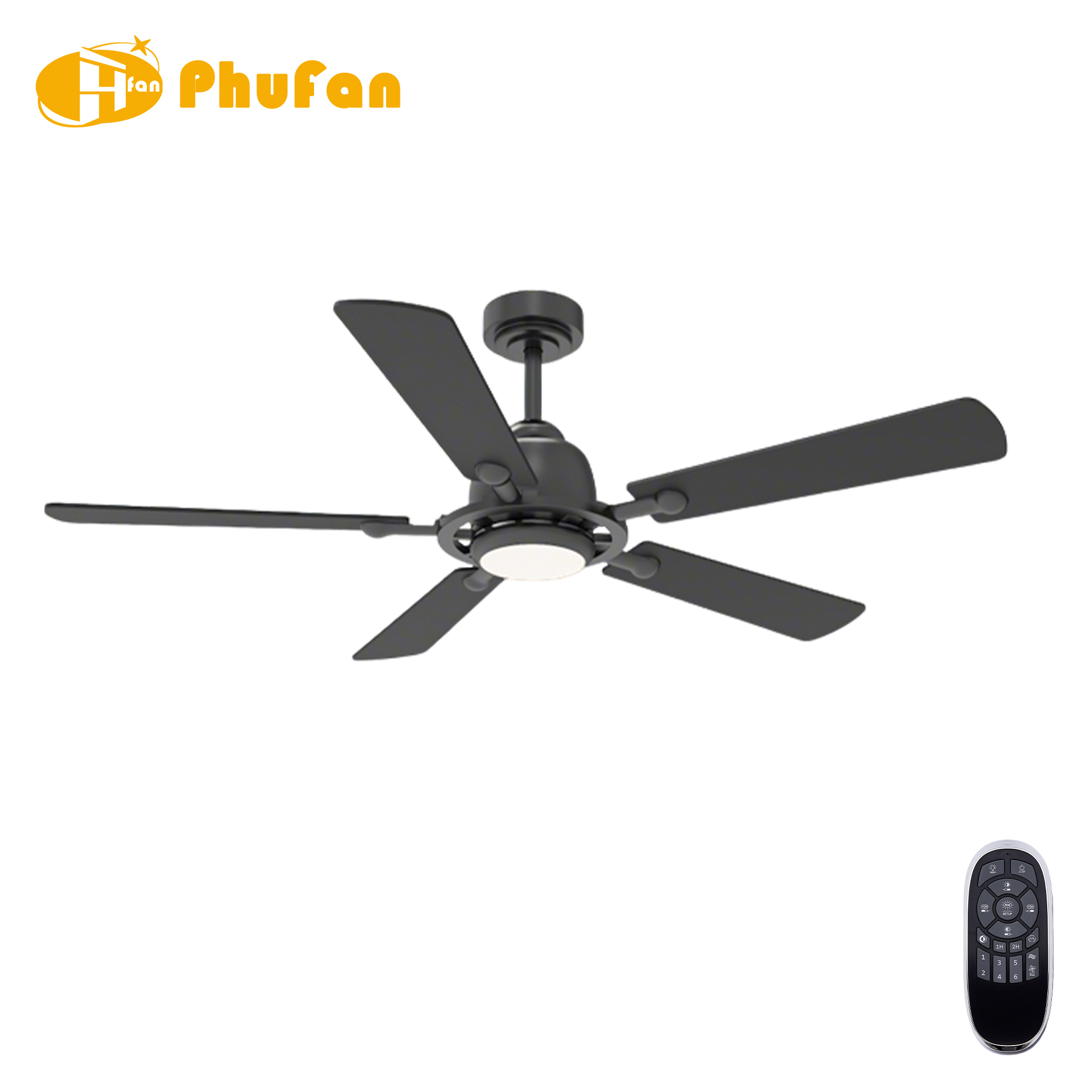 LED Ceiling Fan and Light with Remote Silent Reversible DC Motor for Bedroom