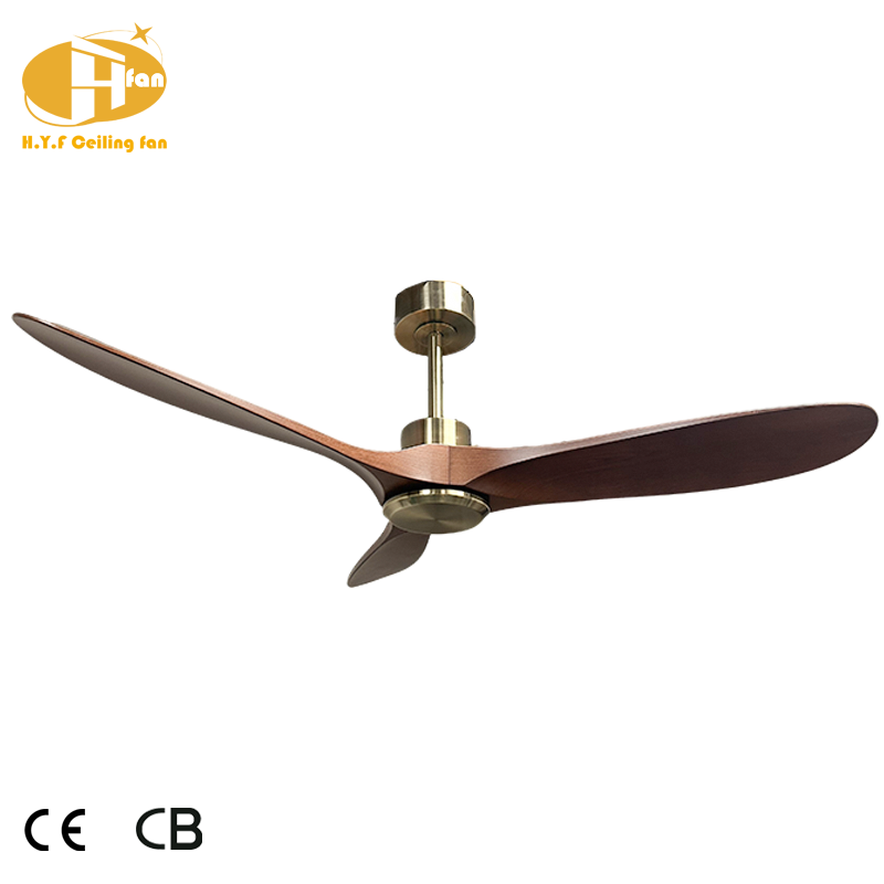 Thumbnail: Solid Wood Silent Ceiling Fan Without Light Forward & Reverse Airflow for Hotel