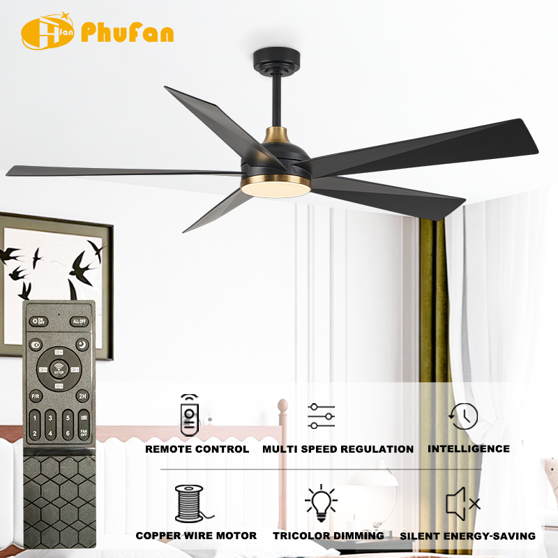 サムネイル： Luxury Geometric Blade Fan Light Fixture or Villa Foyer High Ceiling Restaurant
