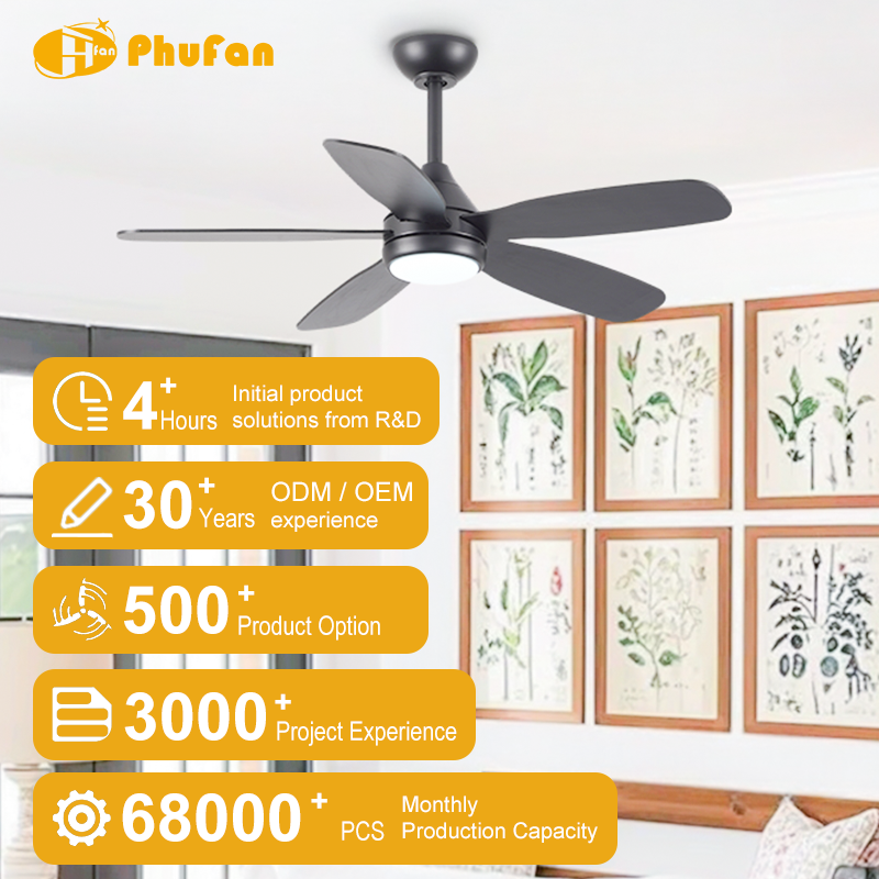 Ceiling Fan with LED Light and Remote for Dining Rooms and Lounges
