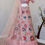Thumbnail: Pink Lehenga filled with Floral Motifs