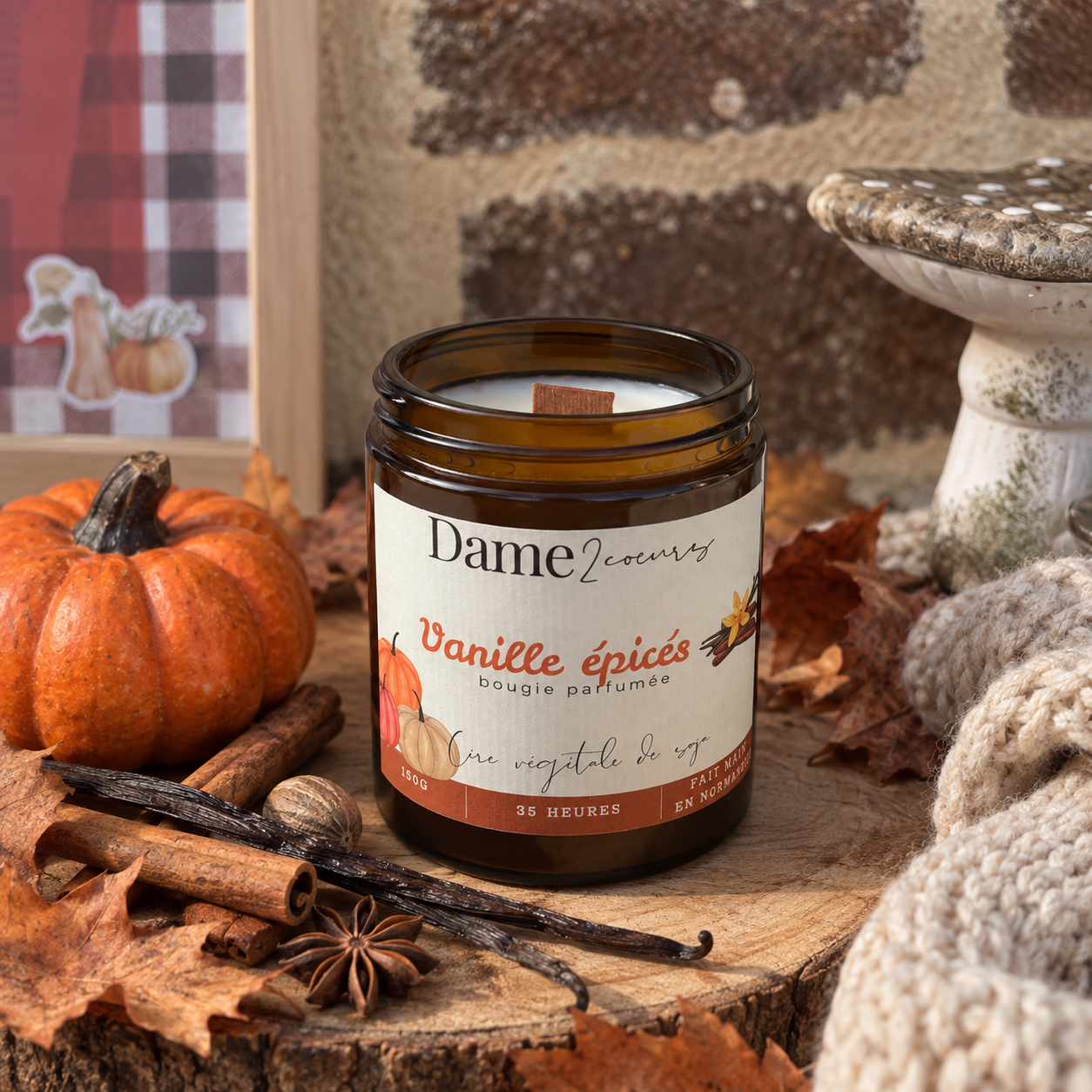 Vanille épicée - Bougie parfumée senteur vanille épicée