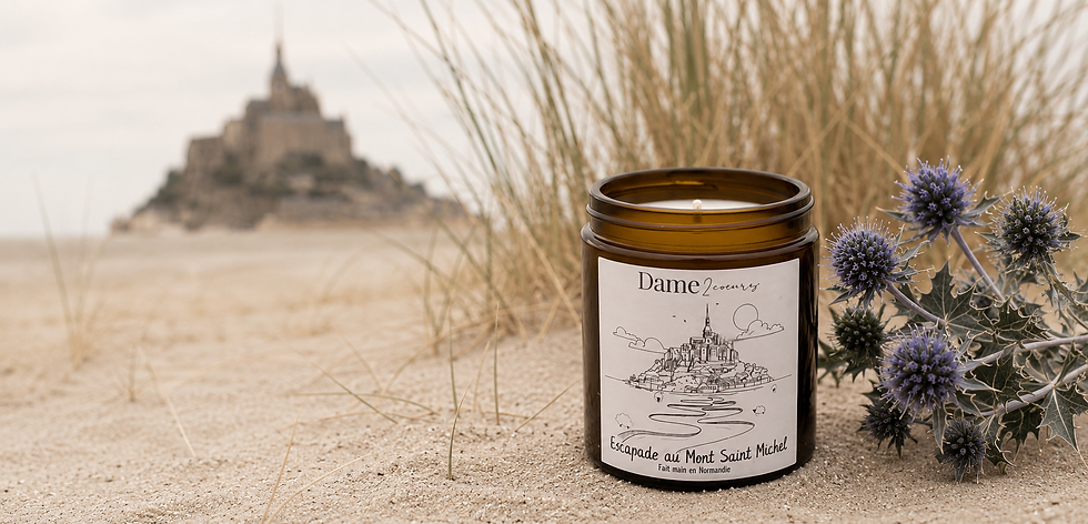 bougie escapede au mont st michel avec le mont st michel 