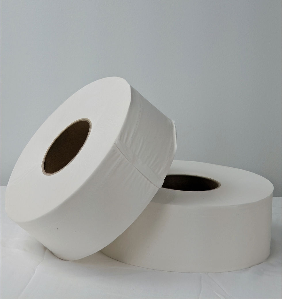 2 Ply Jumbo Roll Tissue, 12 rolls, 1000 ft