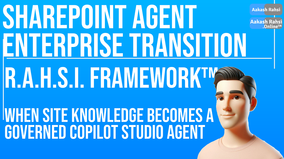SharePoint Agent Enterprise Transition