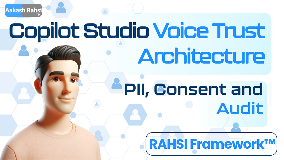 Copilot Studio Voice Trust Architecture