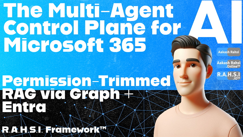 The Multi-Agent Control Plane for Microsoft 365
