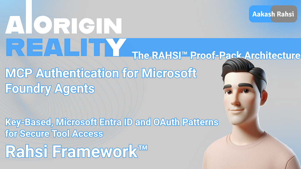 MCP Authentication for Microsoft Foundry Agents