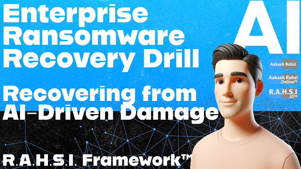 Enterprise Ransomware Recovery Drill