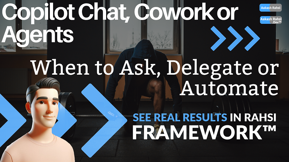 Copilot Chat, Cowork or Agents