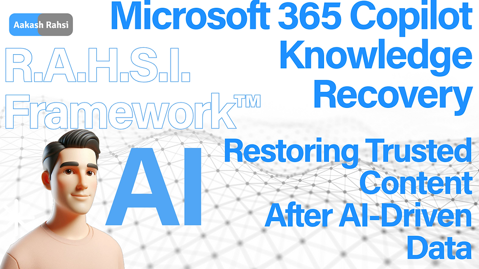 Microsoft 365 Copilot Knowledge Recovery