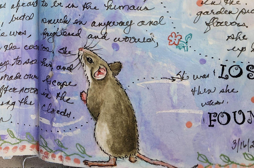 a mouse detail from one of my art journal spreads