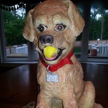 Golden Retriever cake sculpture