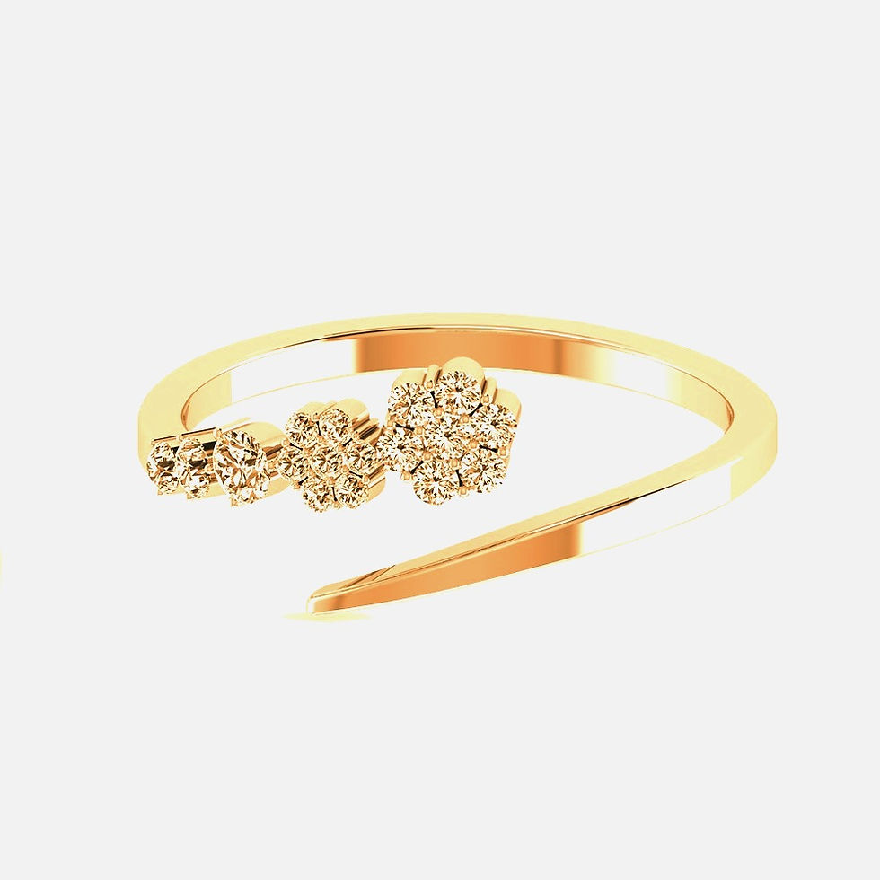 縮圖：14k Gold "Journey of Life" 0.273 TCW Diamonds Ring