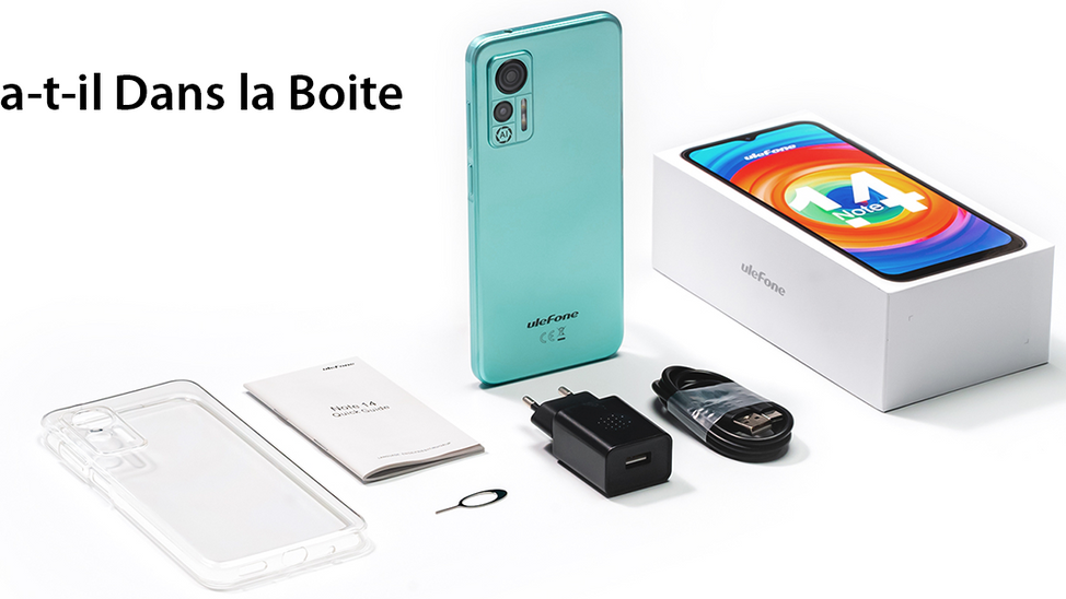 Le Ulefone Note 14 4G 4GoRAM+64GoROM Android 12 Écran 6.52"HD+ Caméra 13MP 4500 MAh de batterie