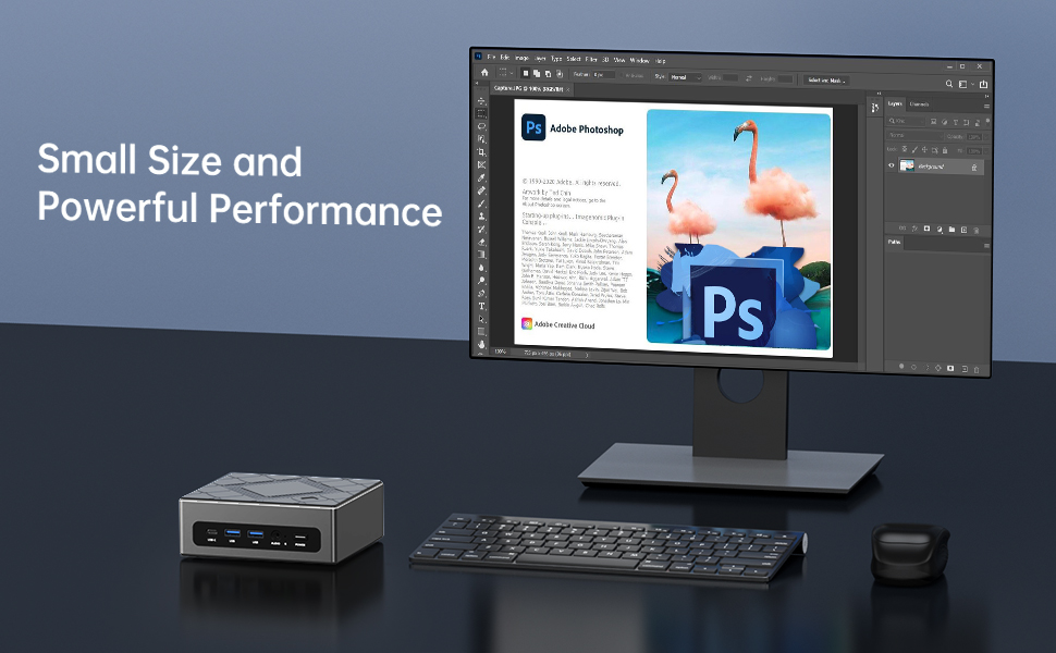 Le Mini PC Intel i7-10810U 4,9 Ghz 16 Go RAM 512 Go SSD Windows 11 Pro WiFi 5 BT 4.2 4K HDMI Typ-C