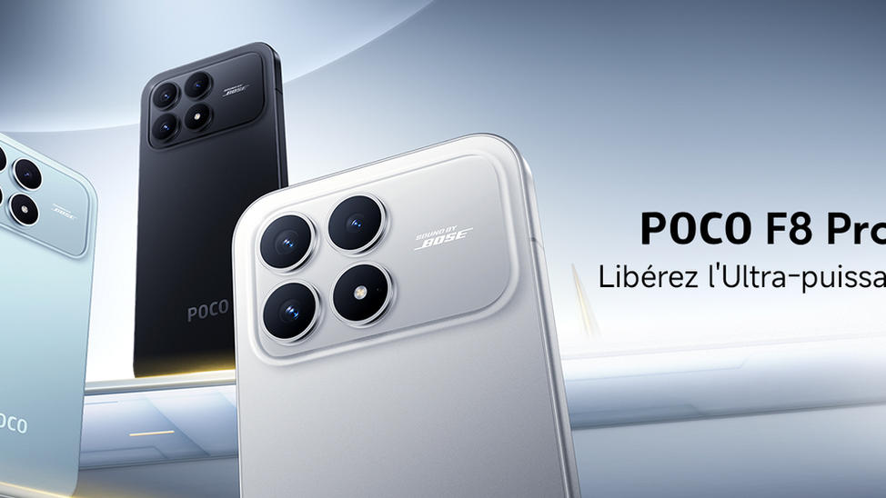 Le Xiaomi POCO F8 Pro 5G 12GoRAM+256GoROM écran OLED 6.59"FHD+120 Hz CPU Snapdragon 8 Elite Extreme Edition Triple caméra 50+50+8MP Selfie 20MP Son Bose Batterie 6210 mAh 100W NFC Wifi6 IP69 BT5.4