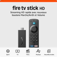 La Amazon Fire TV Stick HD (Nouvelle génération) | TV gratuite et en direct, télécommande vocale Alexa contrôle de la maison connectée streaming HD 1GoRAM+8GoROM Wifi5
