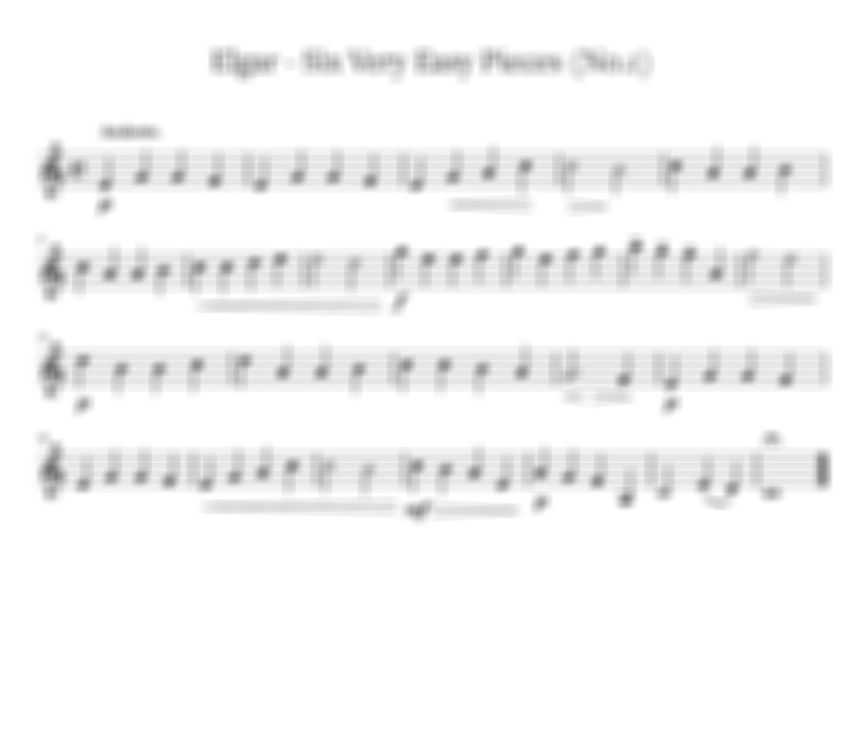 Elgar - Six Very Easy Pieces (No.1) [Score + Practice Audio]
