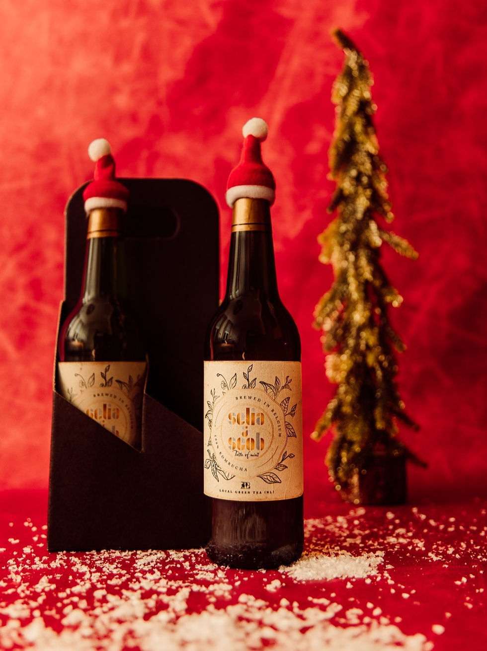 2 Selia&Scob flessen - Groene thee en appelmunt uit NL