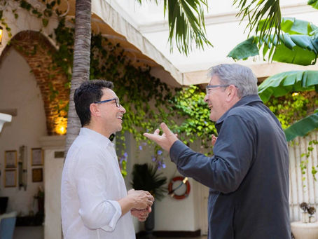 Caicedo y Mélenchon inician cumbre por el desarrollo del Magdalena
