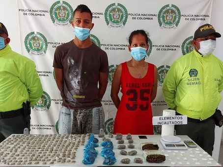 En Allanamiento capturada pareja con más de mil dosis de sustancias alucinógenas en la Zona Bananera