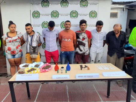 Con armamento, munición y droga desarticularon a ‘los detodito’, en Pijiño Del Carmen