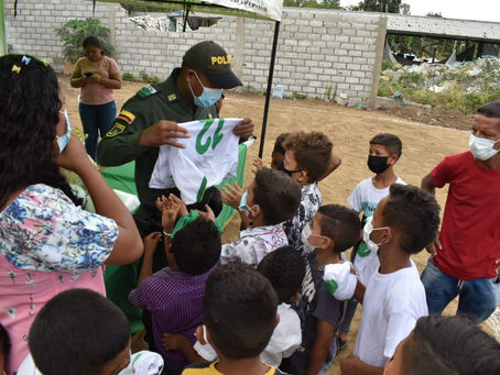 Grupo de Infancia y Adolescencia inaugura cancha de fútbol en la vereda El salón de Río Frío