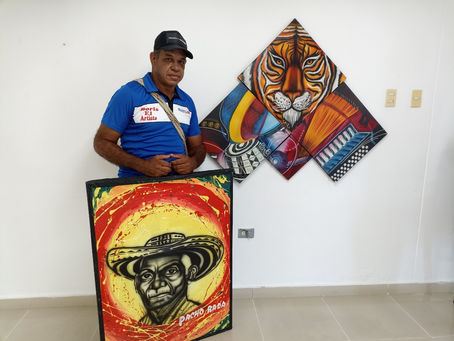 Oficina de Cultura Departamental recibió pintura alusiva al juglar vallenato Francisco “Pacho” Rada