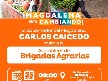 Gobernación inicia ruta de Asambleas del proyecto Brigadas Agrarias