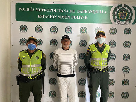 Captura de Bernardo Hoyos Montoya en el barrio la Chinita en Barranquilla.