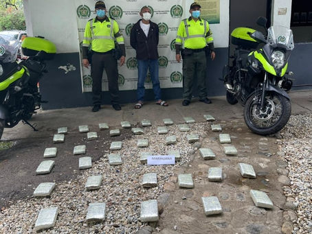 Capturado pasajero con 40 kilos de marihuana en la Zona Bananera