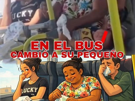 Debate en redes sociales: Video de madre cambiando el pañal a su bebé en un autobús divide opiniones