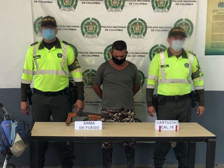 Capturado un hombre y la incautación de dos armas de fuego ilegal, en la Zona Bananera-Magdalena