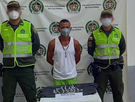 Policía capturó a un hombre con base de coca en Pivijay 
