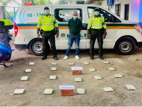 Capturada una mujer y dos hombres con más de 10 kilos de marihuana en el Magdalena 
