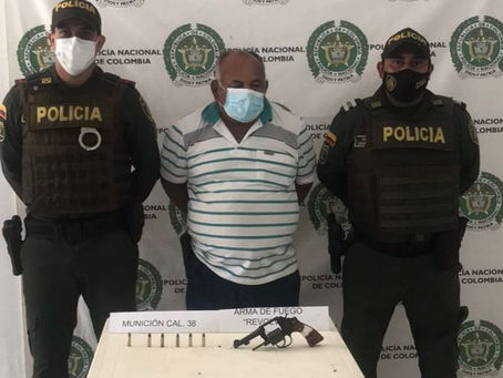 Capturado adulto mayor con revólver ilegal y munición en Tucurinca, Zona Bananera 