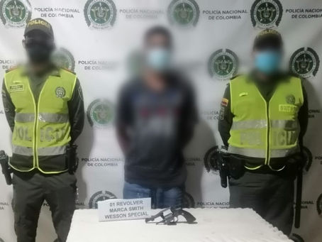 Un adolescente fue aprehendido con un revólver de fabricación artesanal en Guamal