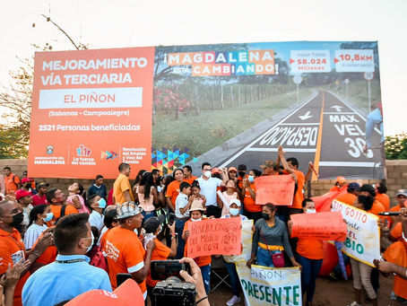 Gobernación invierte $21 mil Mill. En El Piñón en obras educativas, viales hospitalarias y acueducto