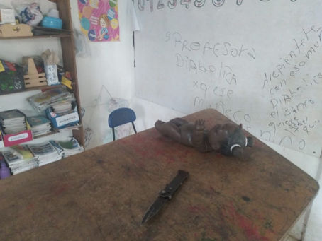 Roban en colegio y dejan un mensaje de amenaza en el tablero contra una docente, El Banco, Magdalena