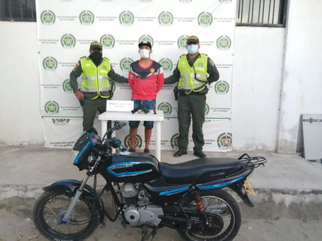 CAPTURADO EN EL BARRIO MARIA EUGENIA CON MOTO HURTADA 