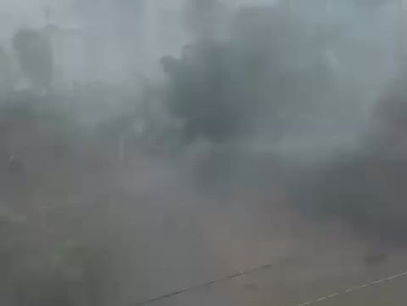 Así fue la fuerte tormenta acompañada de granizos que cayó en el norte de Barranquilla